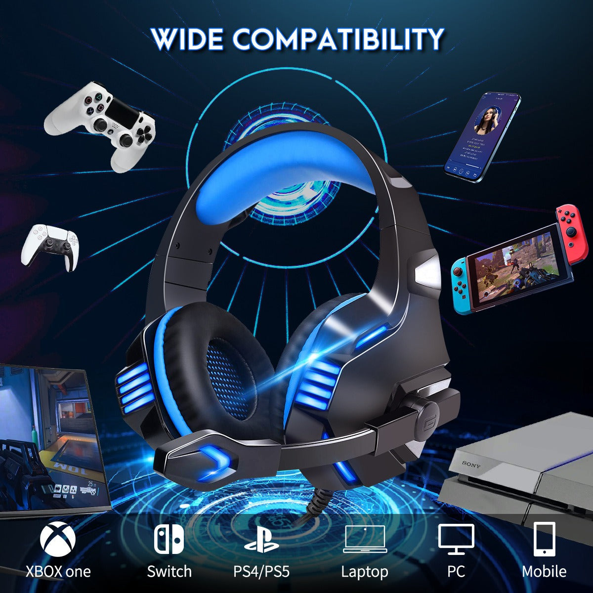 RGB  Wired Headphones