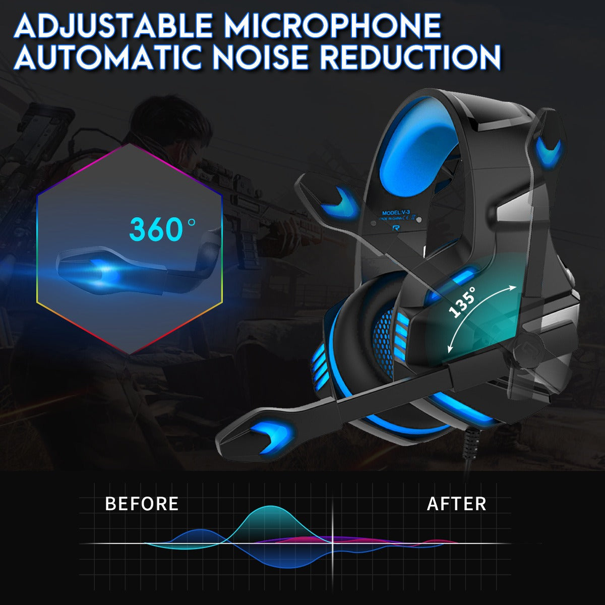 RGB  Wired Headphones