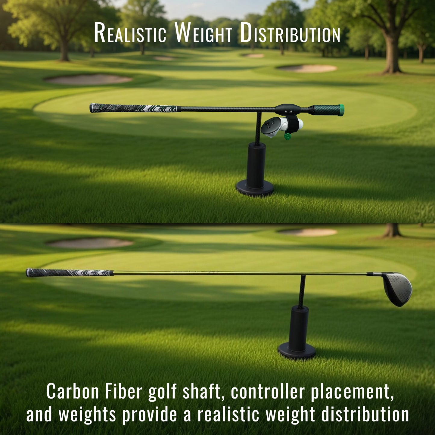 DriVR Elite - Adjustable VR Weighted Golf Club Handle Accessory