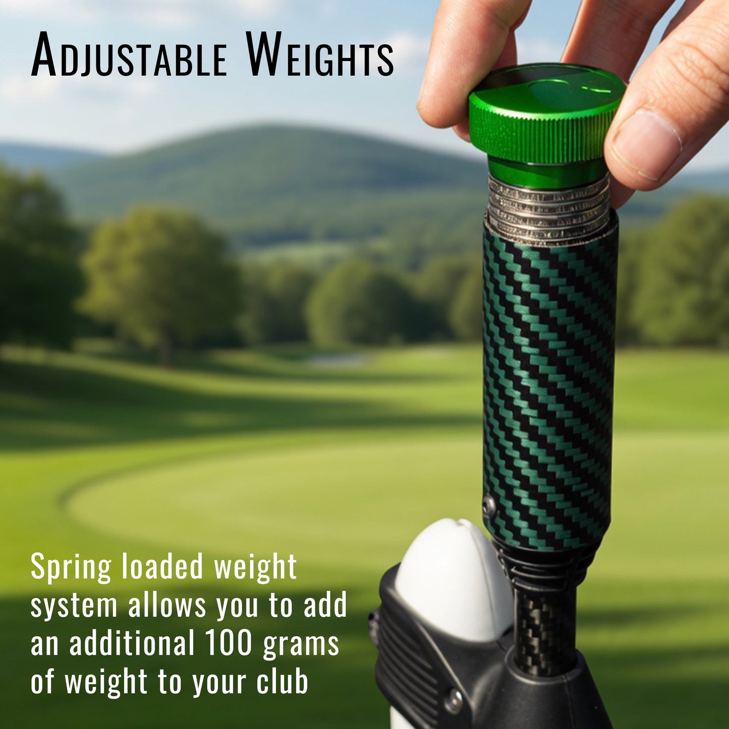 DriVR Elite - Adjustable VR Weighted Golf Club Handle Accessory