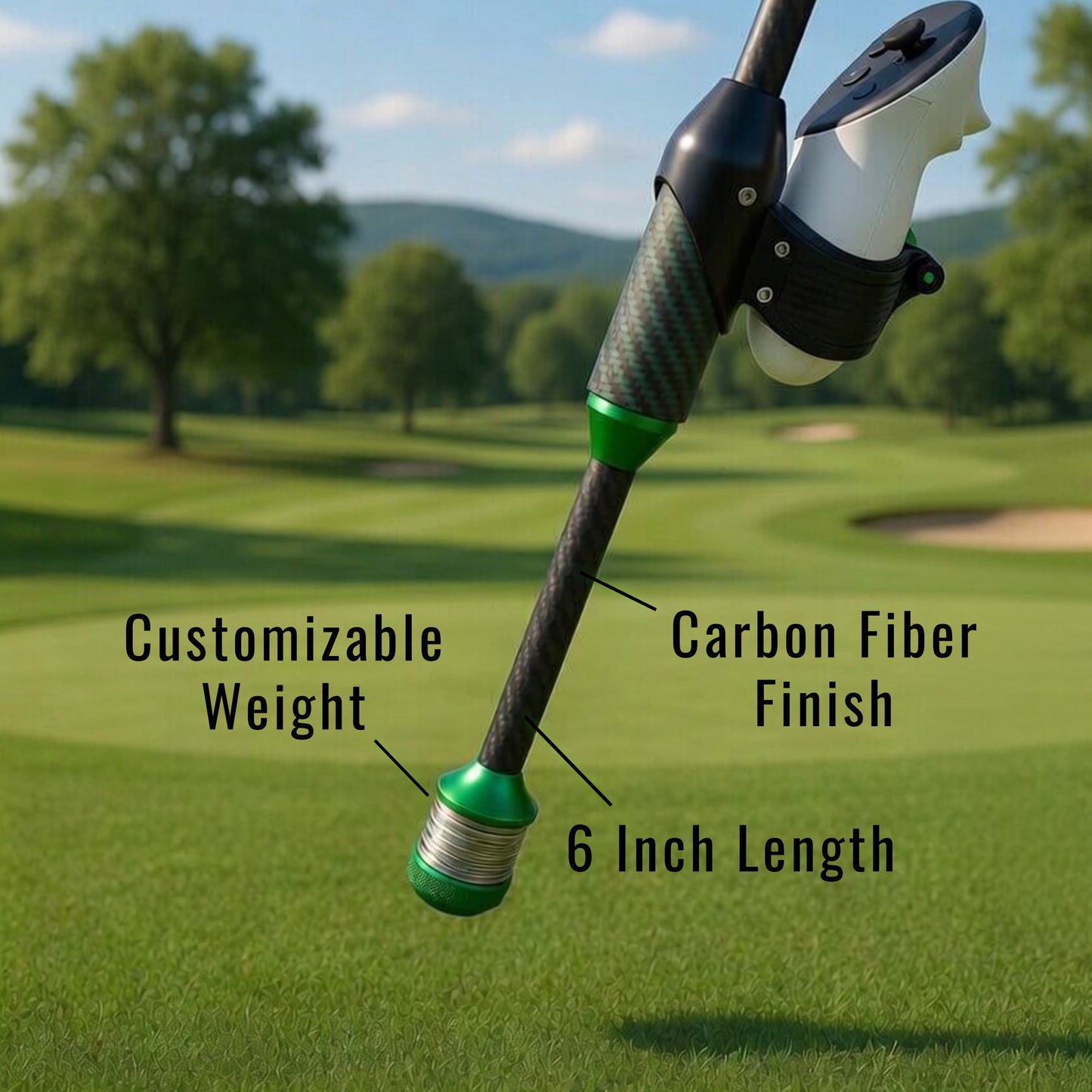 DriVR Elite - Adjustable VR Weighted Golf Club Handle Accessory