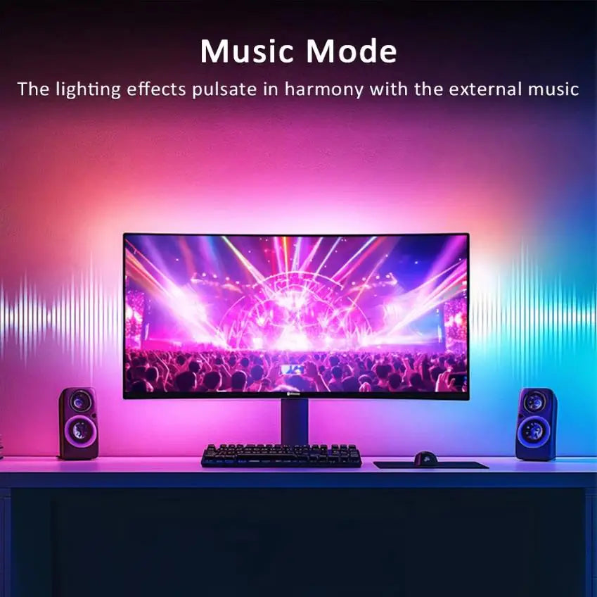 USB RGBIC LED Strip Lights